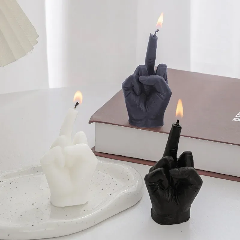 Scented Candle Luxury - Creative Candles Middle Finger Shaped Gesture
