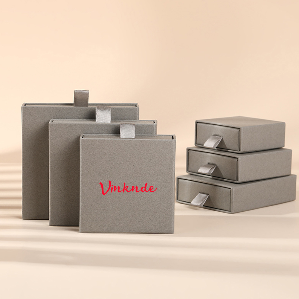 Velvet Jewelry Box - 24Pcs Personalized Logo Jewelry Drawer Paper