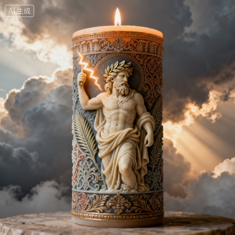 Scented Candle Luxury - Luxurious Retro God Statue Scented Candle