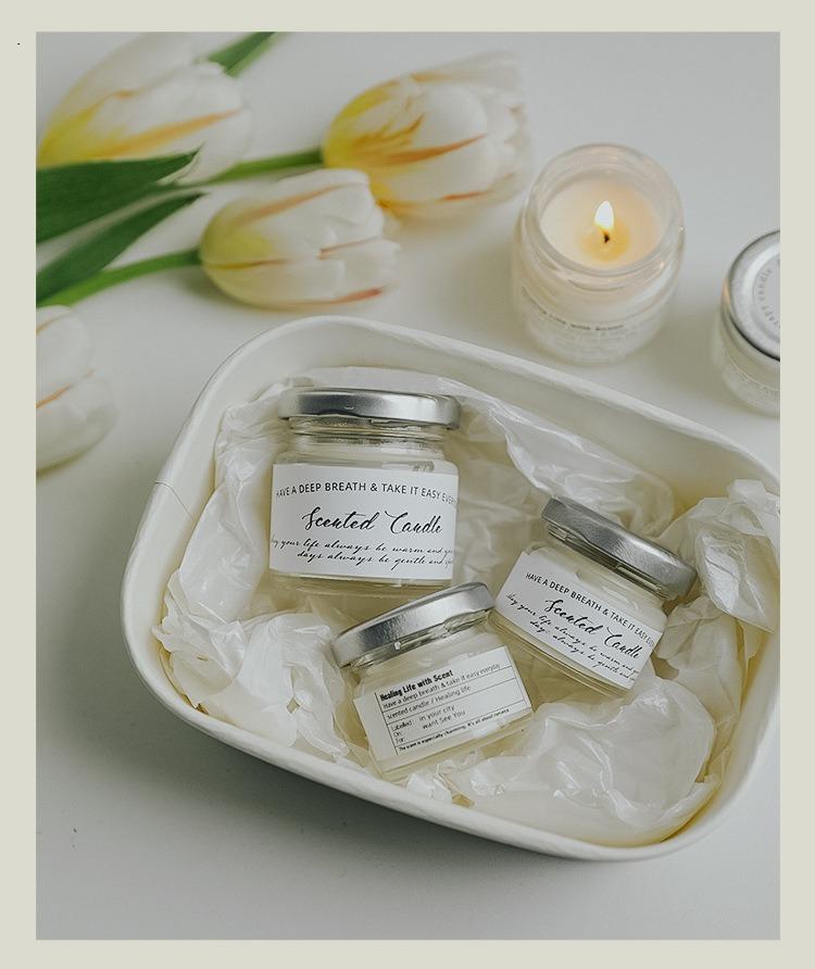 Scented Candle Luxury - Ins Style Small Glass Jar Scented