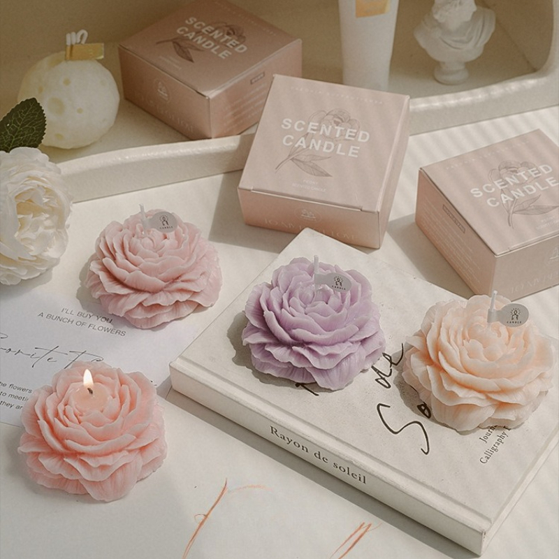 Scented Candle Luxury - 3D Peony Aromatic Candle Creative Flower
