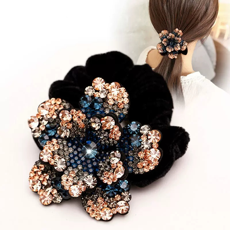 Women Rhinestone Scrunchies Ve - Velvet Jewelry Box avaliação e preço