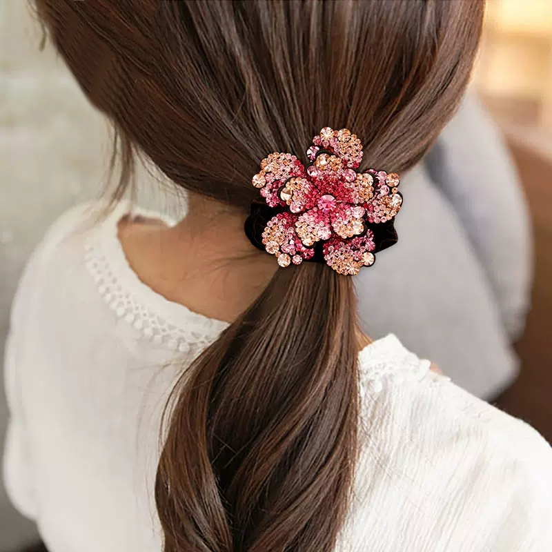 Women Rhinestone Scrunchies Ve - Velvet Jewelry Box avaliação e preço