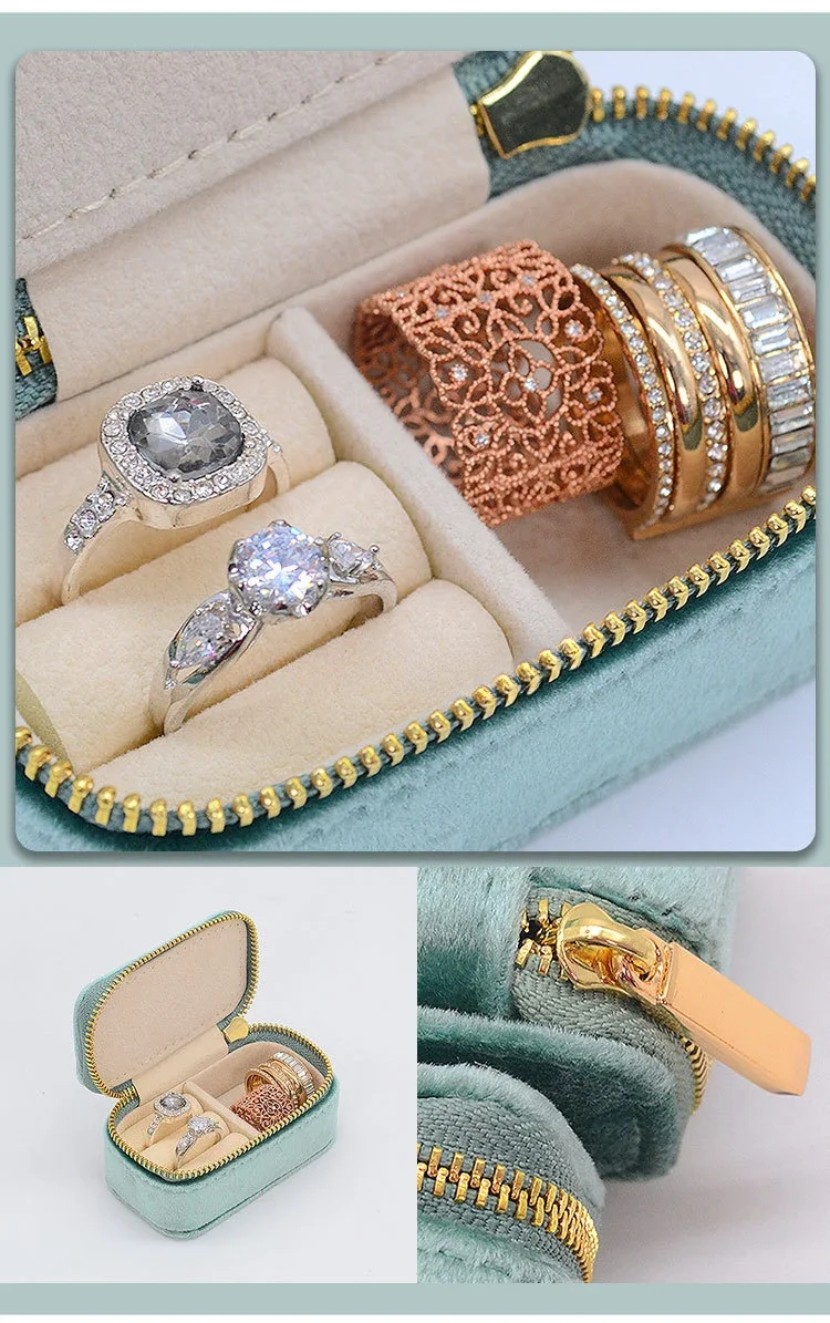 Mini Travel Jewelry Box, Ring  - Velvet Jewelry Box avaliação e preço