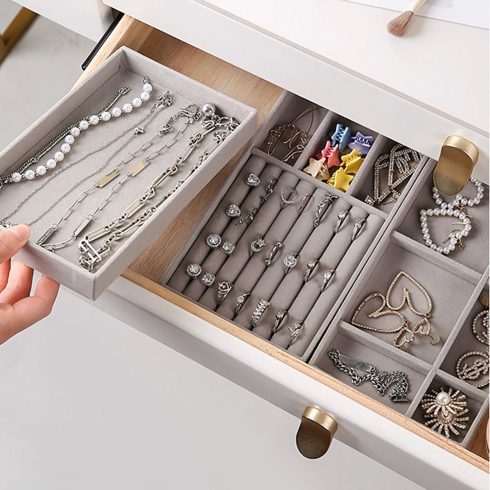 Drawer Box Stackable Velvet Je - Velvet Jewelry Box avaliação e preço