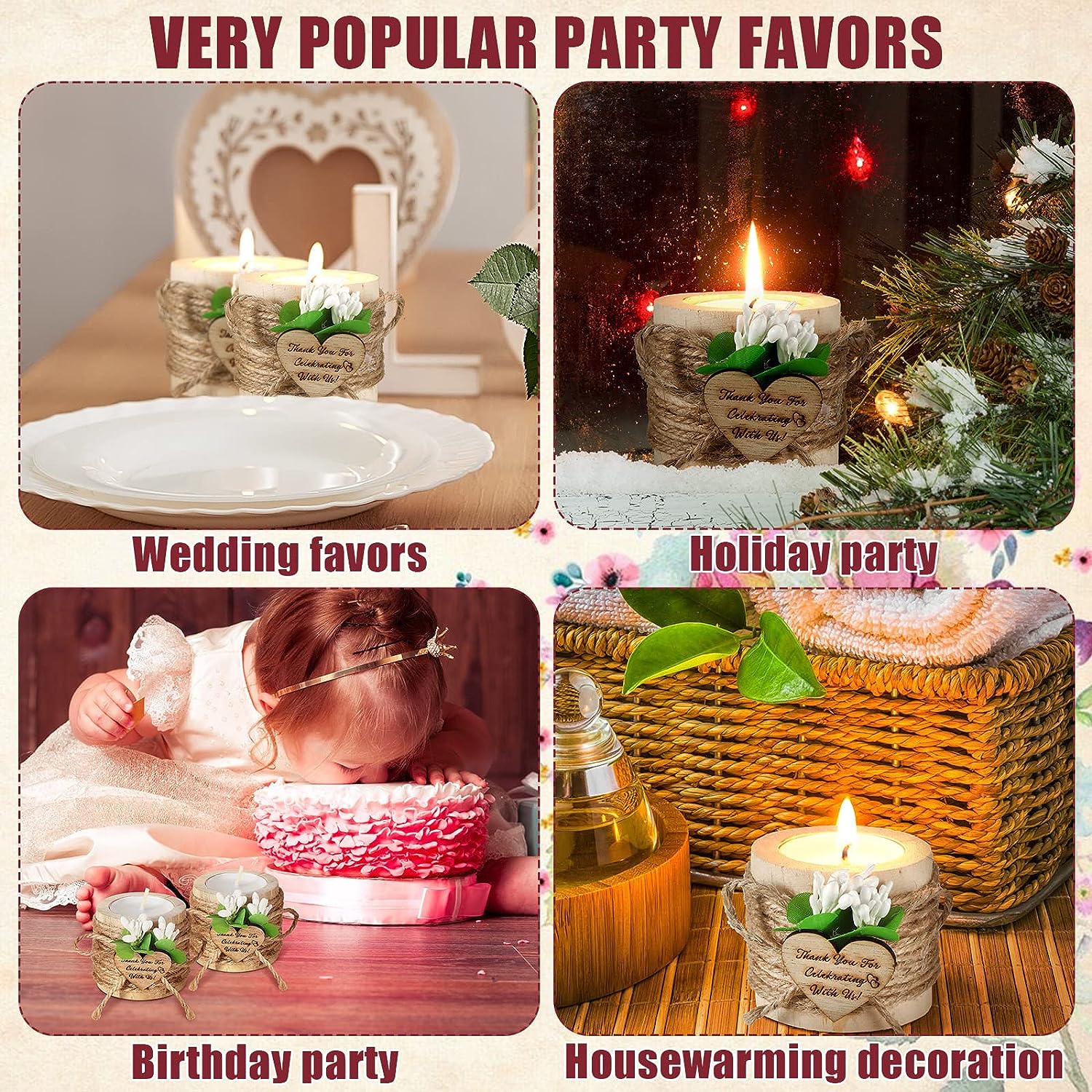 6/12/24PCS Guest Gift Candle f - Scented Candle Luxury avaliação e preço