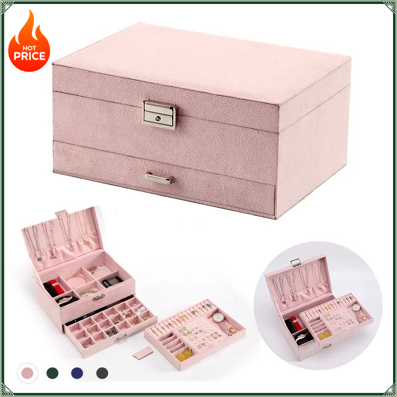 2026 Bestselling Large-capacit - Velvet Jewelry Box avaliação e preço