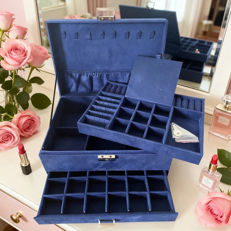 2026 Bestselling Large-capacit - Velvet Jewelry Box avaliação e preço