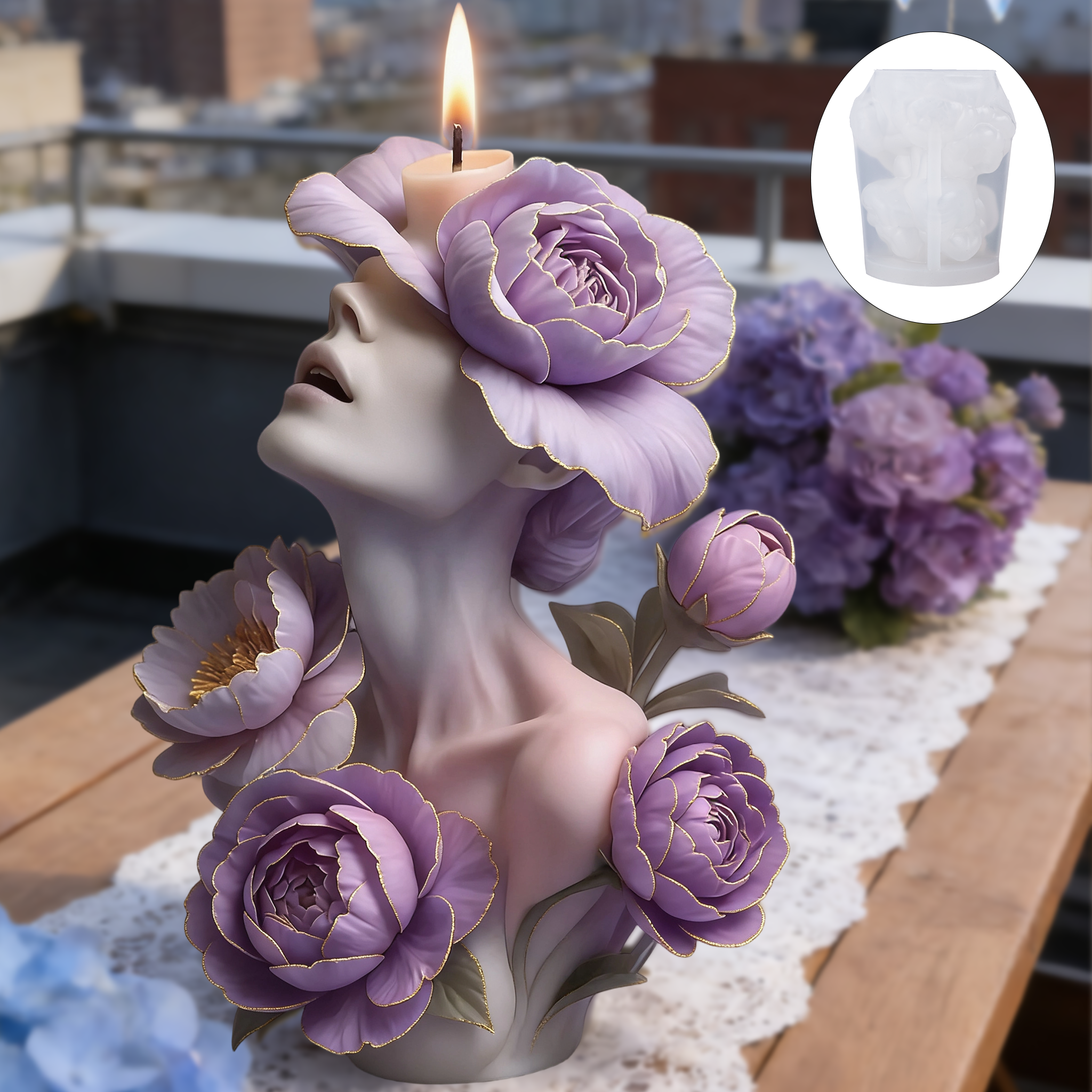 Purple Peony Goddess Candle Mo - Scented Candle Luxury avaliação e preço
