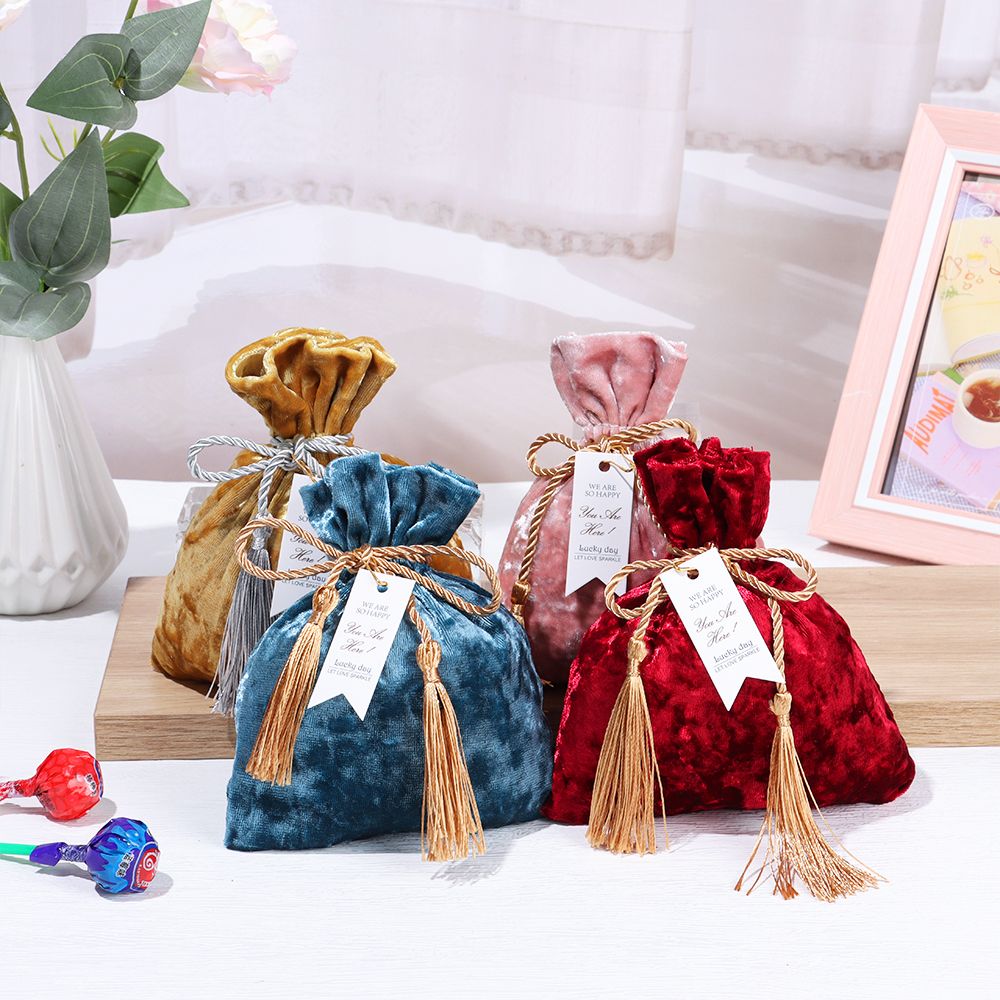 Velvet Cloth Drawstring Tassel - Velvet Jewelry Box avaliação e preço