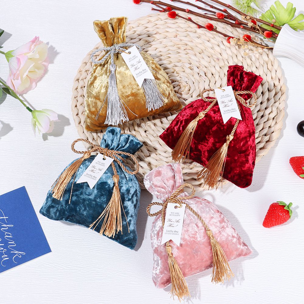 Velvet Cloth Drawstring Tassel - Velvet Jewelry Box avaliação e preço