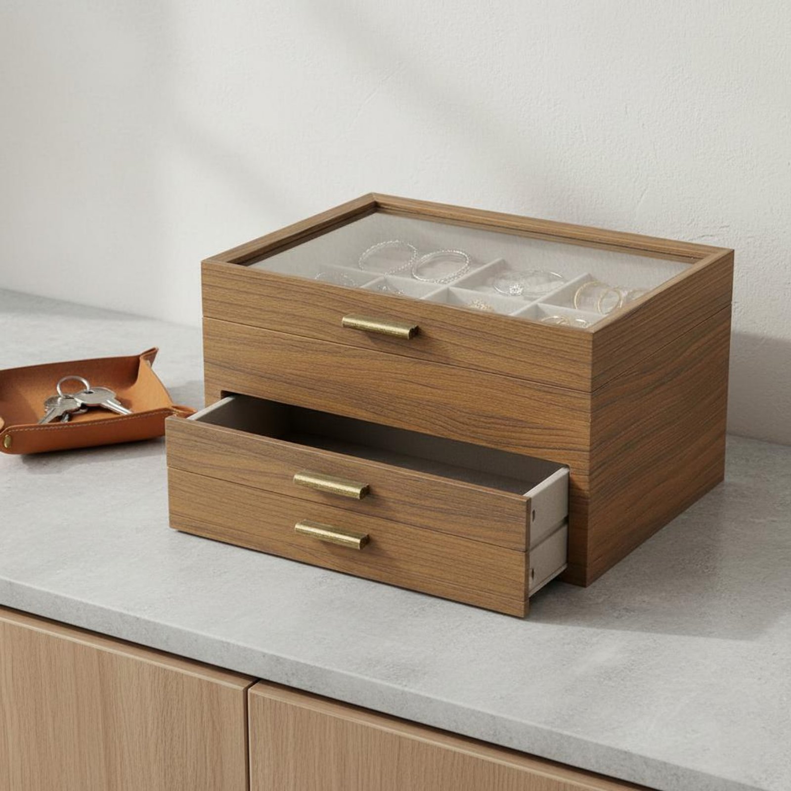 3-Tier Jewelry Organizer Gold  - Velvet Jewelry Box avaliação e preço