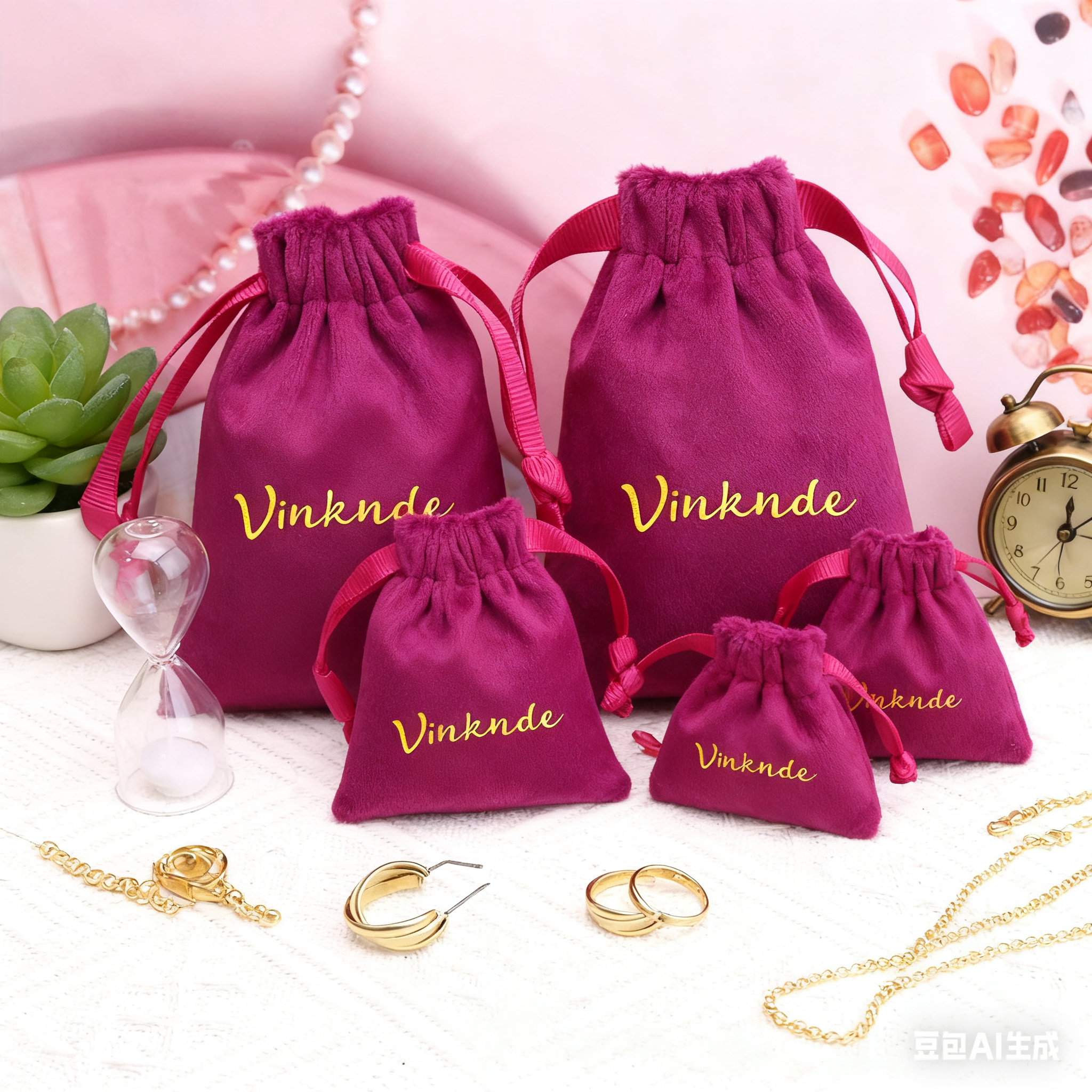 50Pcs Custom Logo Luxury Match - Velvet Jewelry Box avaliação e preço