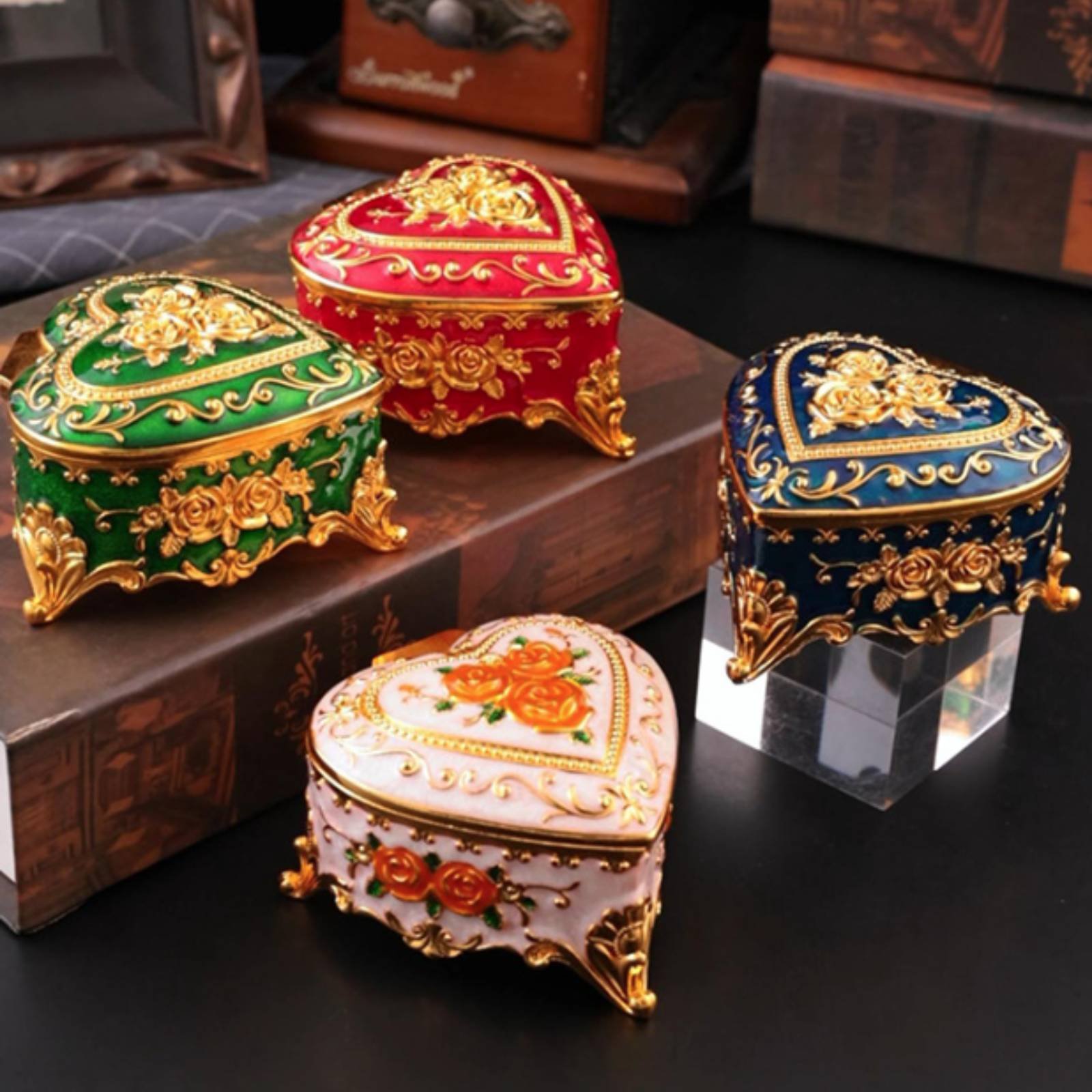 Floral Pattern Jewelry Box Ena - Velvet Jewelry Box avaliação e preço