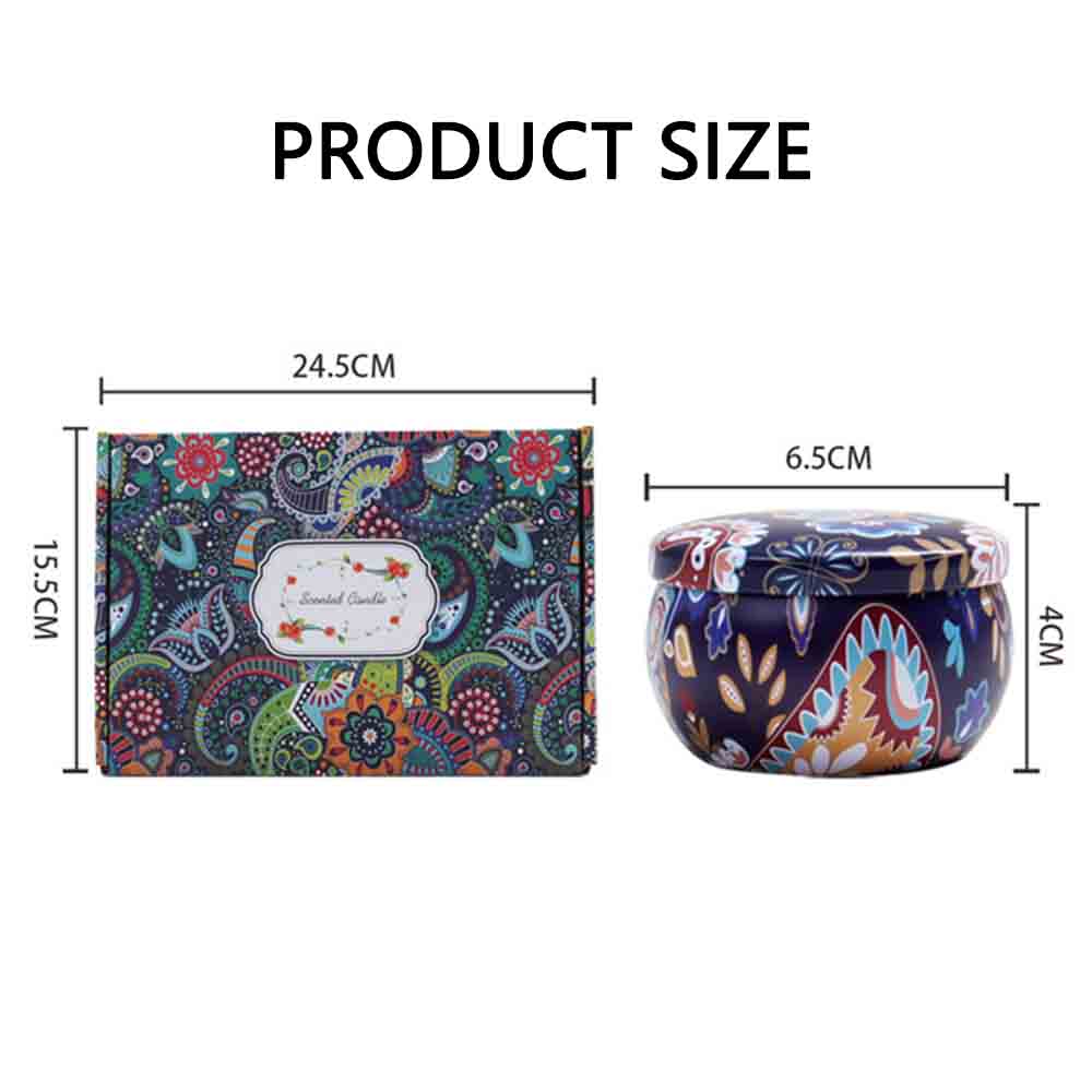 1 Box of 6 Tin Can Candle Set  - Scented Candle Luxury avaliação e preço