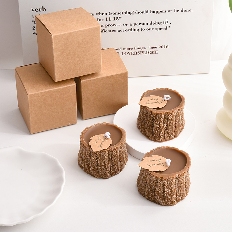 Tree Stump Candle Set Gift Cre - Scented Candle Luxury avaliação e preço