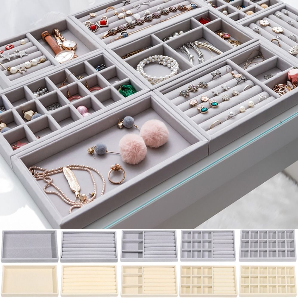 Organizer Box Stackable Velvet - Velvet Jewelry Box avaliação e preço