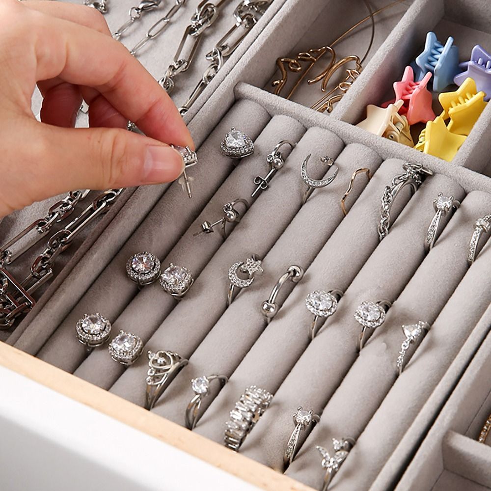 Organizer Box Stackable Velvet - Velvet Jewelry Box avaliação e preço